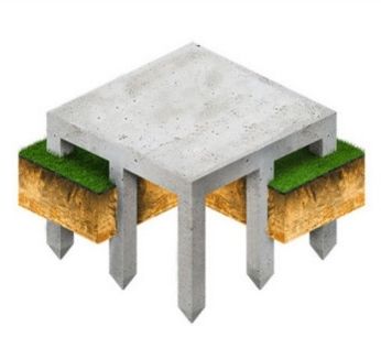 Сваи с монолитной плитой